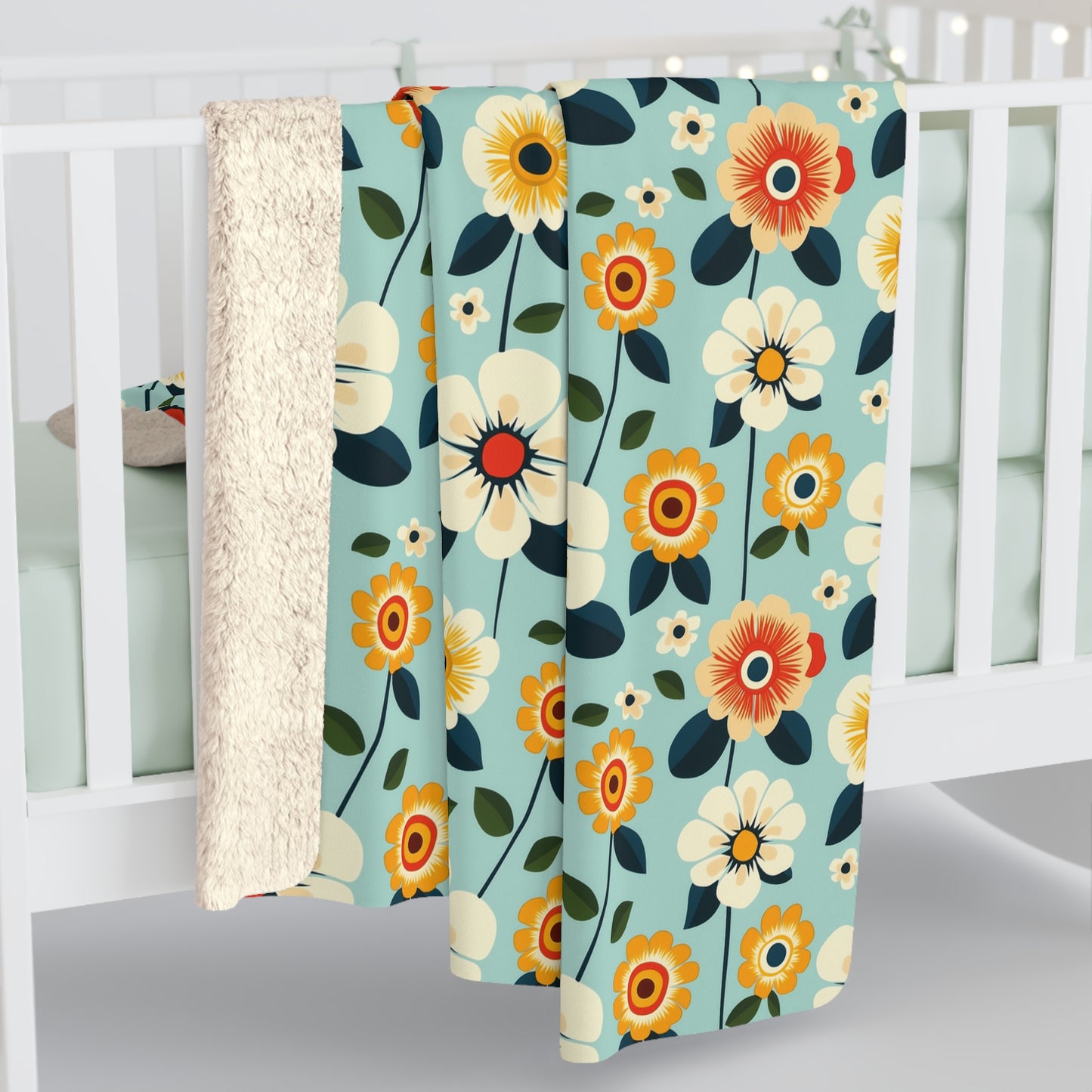 Joy Petals Sherpa Fleece Blanket