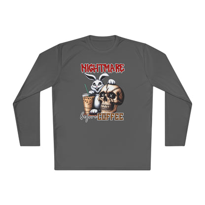 Nightmare Before Coffee (Voodoo Bunny w/Skull) Adult Long Sleeve Tee