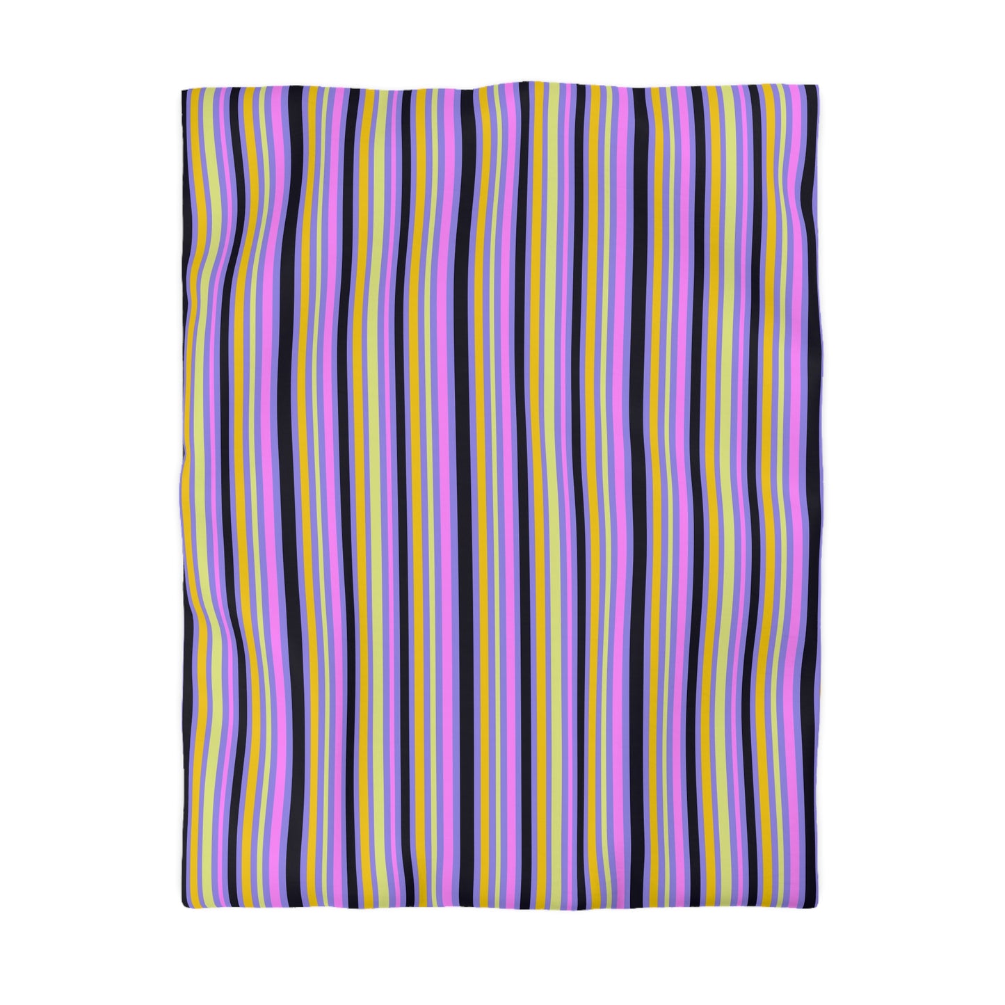 Midnight Pop Stripes Microfiber Duvet Cover
