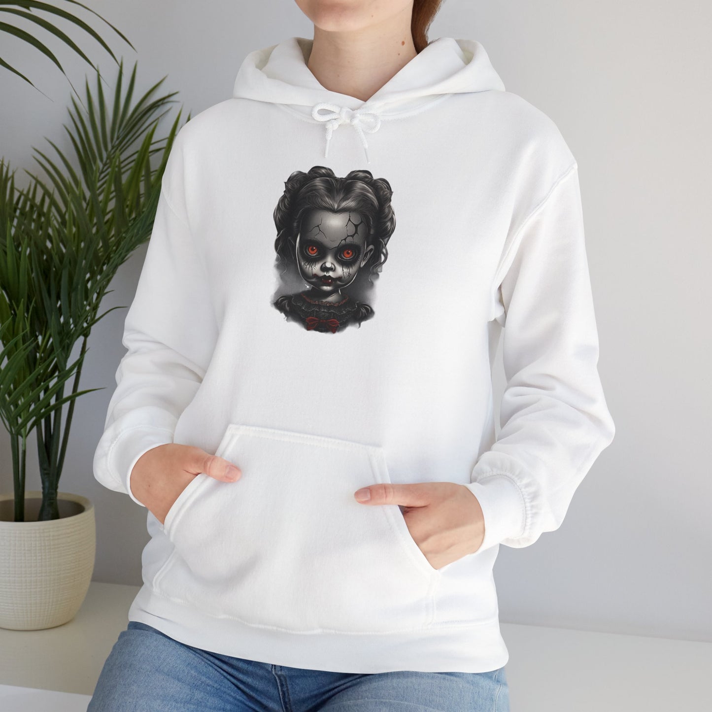 Creepy Doll 2 Heavy Blend™ Hooded Sweatshirt