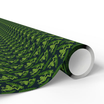 Emerald Canopy Frogs Wrapping Paper