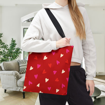 Cupid's Confetti Canvas Tote Bag