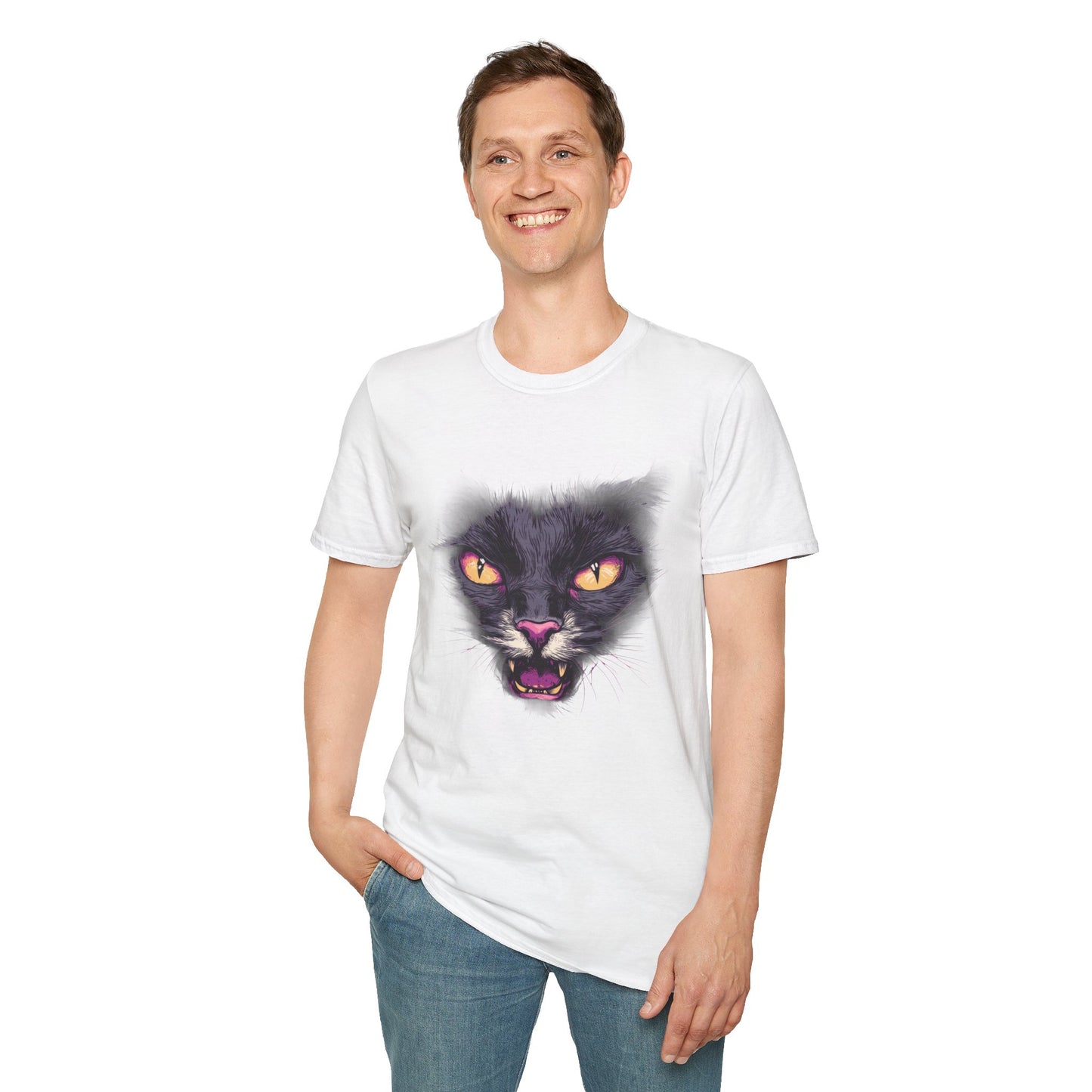 Black Cat Face T-shirt