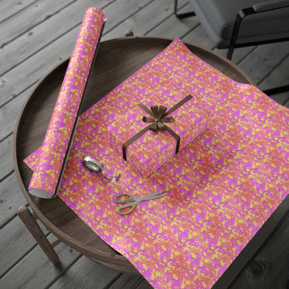 Sunset Sorbet Camo Wrapping Paper