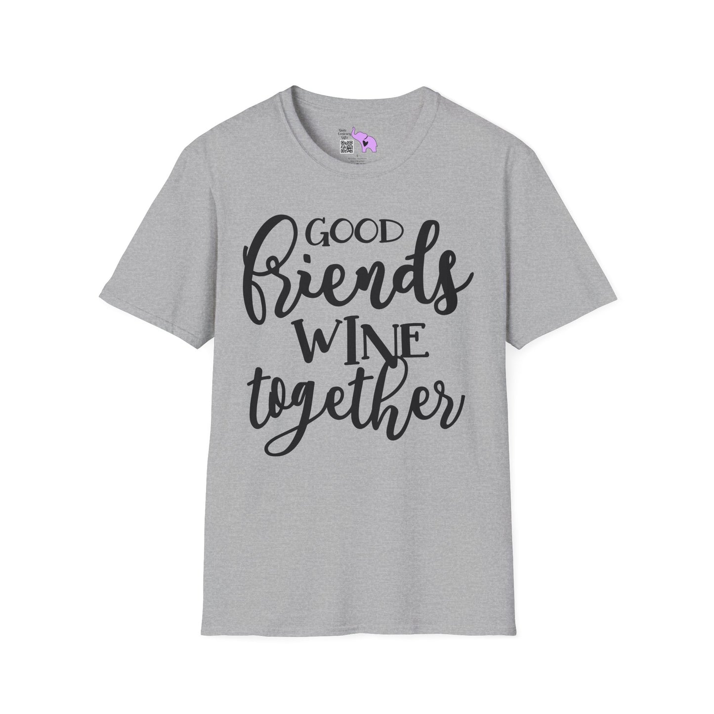 Friends Wine Together Adult T-shirt