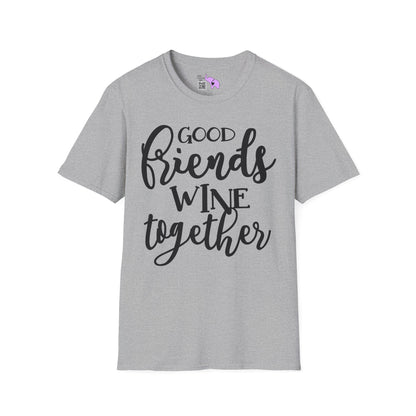 Friends Wine Together Adult T-shirt