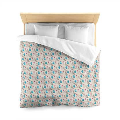 Butterfly Doodles Microfiber Duvet Cover