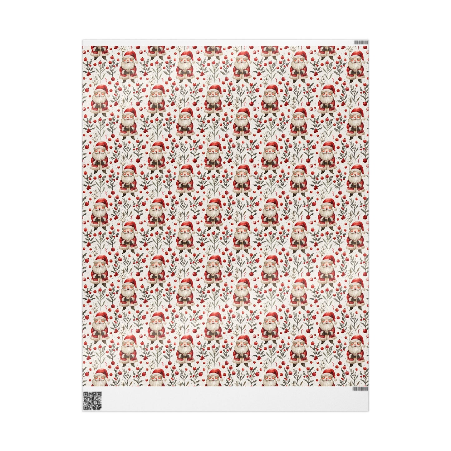Jingle & Holly Santa Wrapping Paper