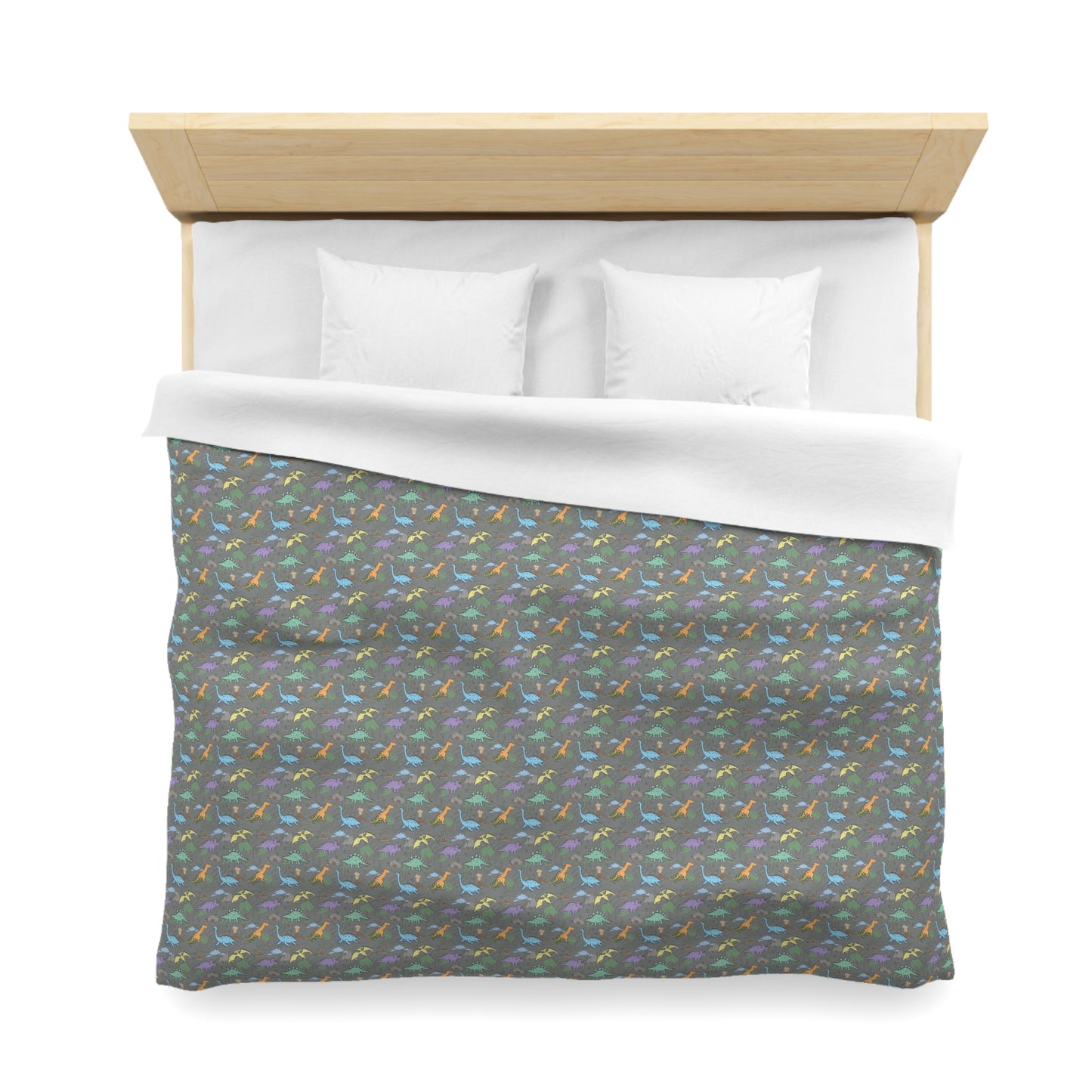 Prehistoric Playtime Microfiber Duvet Cover