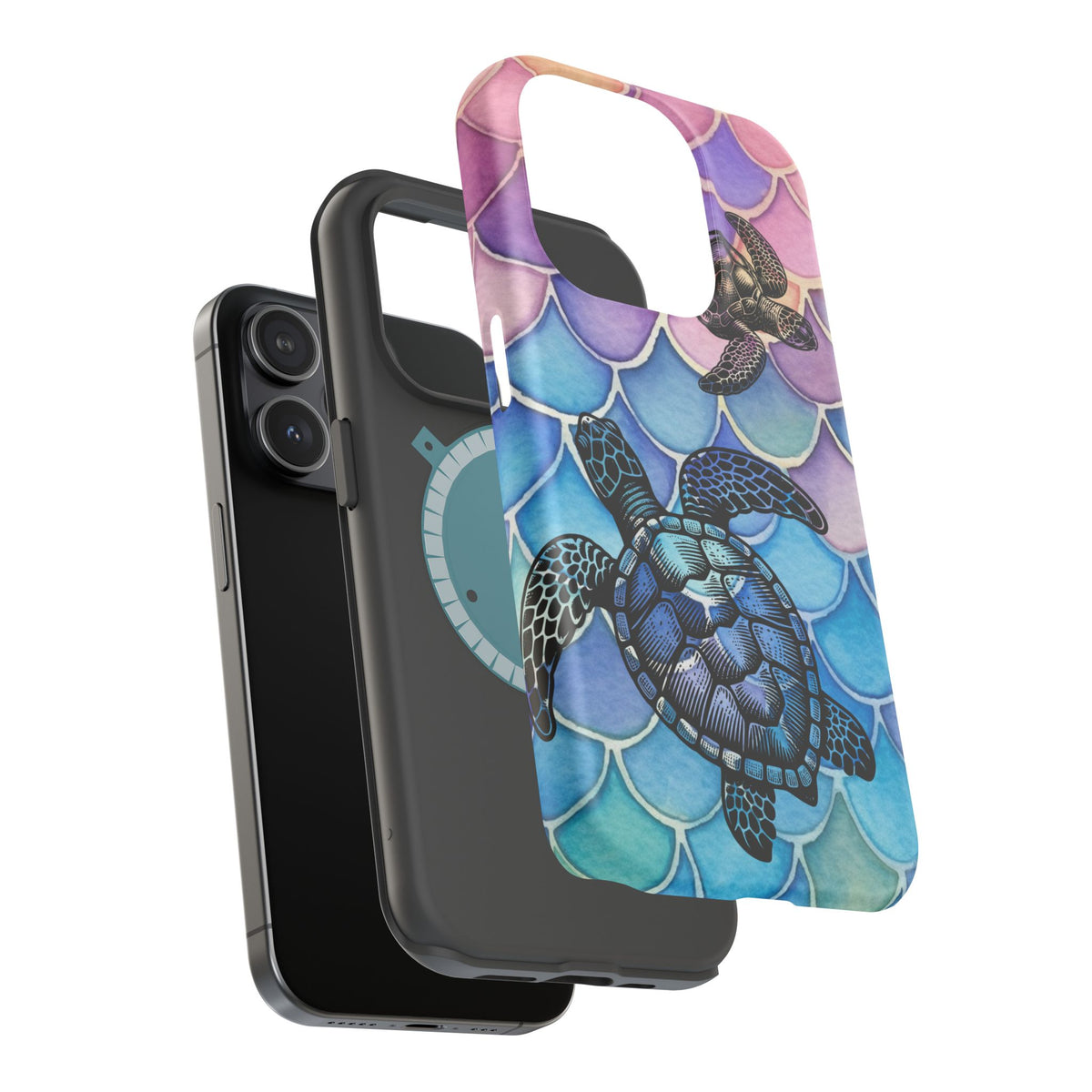 Sea Turtle Silhouette MagSafe® Compatible Tough Case for iPhone