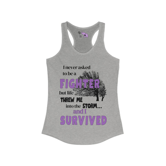 I Never Asked to be a Fighter Women's Ideal Racerback Tank