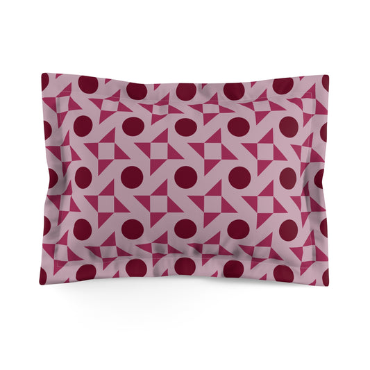 Crimson Pinwheels Microfiber Pillow Sham
