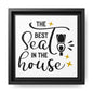 The Best Seat In The House Framed Canvas Bathroom Art