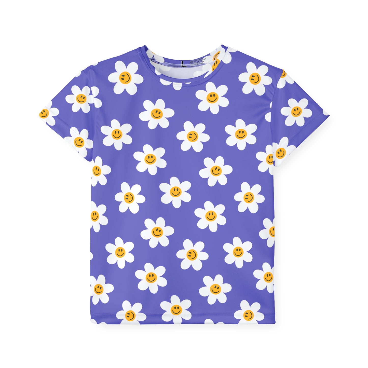 Floral Smile Design Kids Sports Jersey
