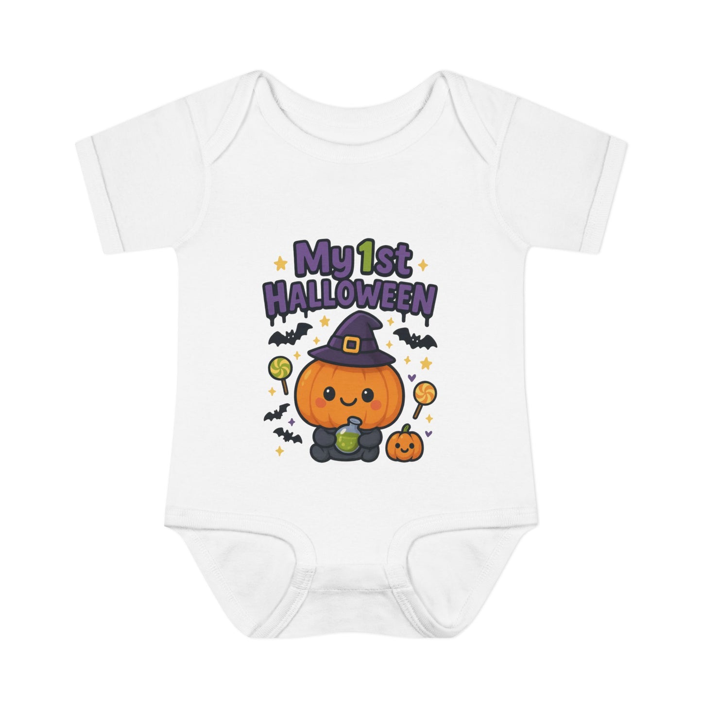 My First Halloween (Pumpkin) Baby Rib Bodysuit