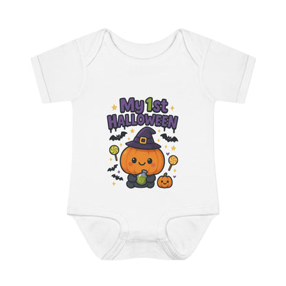 My First Halloween (Pumpkin) Baby Rib Bodysuit