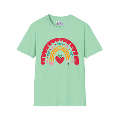 Rainbow Teacher Adult T-shirt