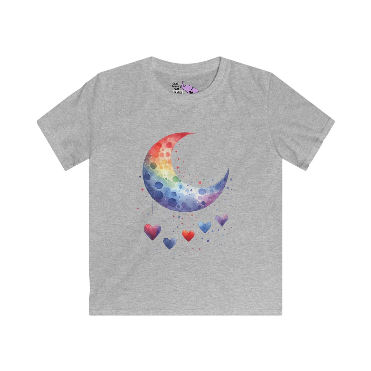 Colorfall Heart Moon Youth Softstyle Tee