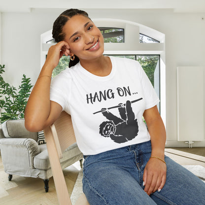 Hang On (Sloth) Adult T-shirt