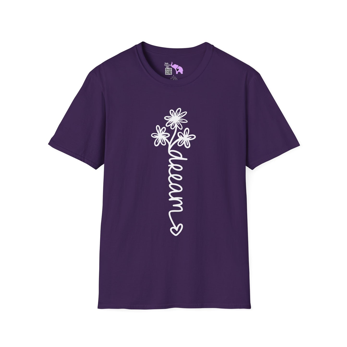 Dreams (Vertical, Floral) Adult T-shirt