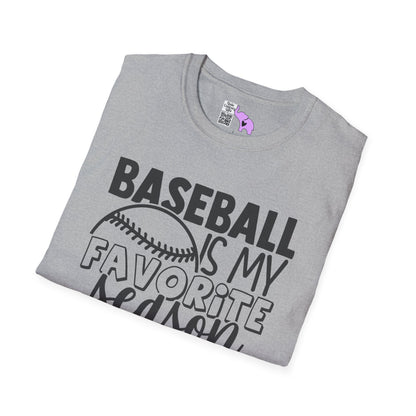 Baseball Is My Favorite Season Adult T-shirt