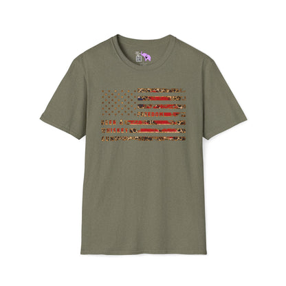 Freedom, Beer & Whiskey, Guns American Flag Adult T-shirt