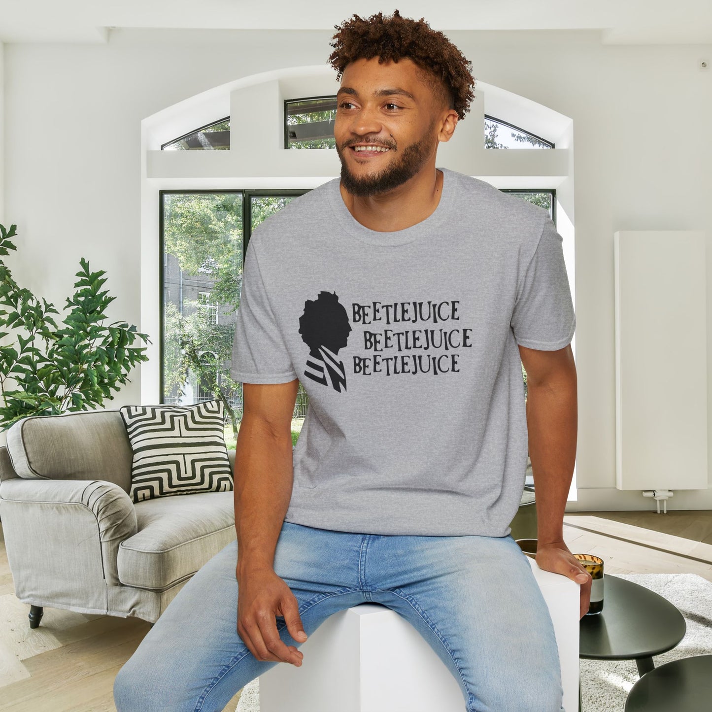 Beetlejuice Beetlejuice Beetlejuice Adult T-shirt