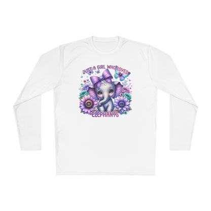 Just A Girl Who Loves Elephants Unisex Lightweight Long Sleeve Tee