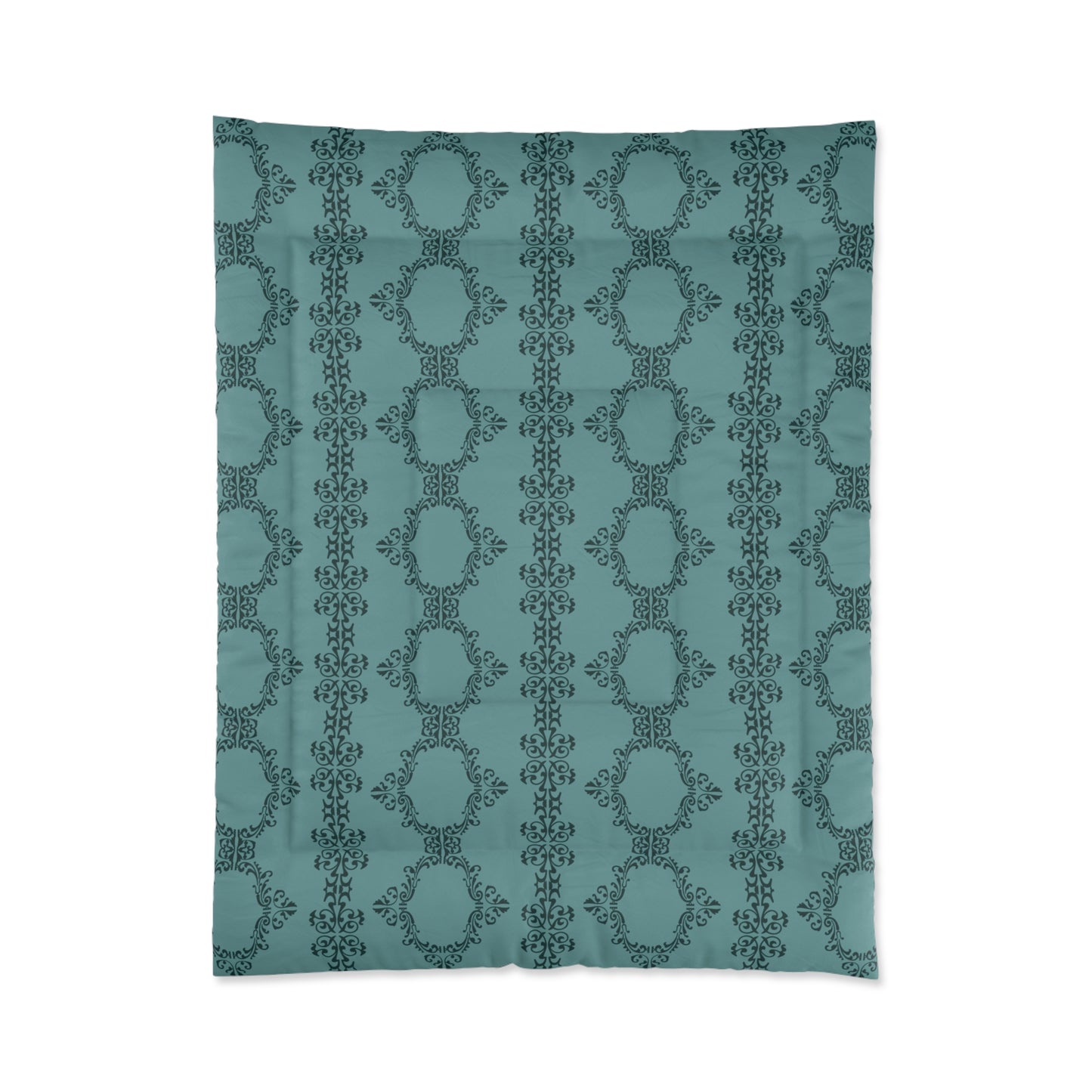 Teal Lace Pattern Comforter