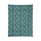 Teal Lace Pattern Comforter