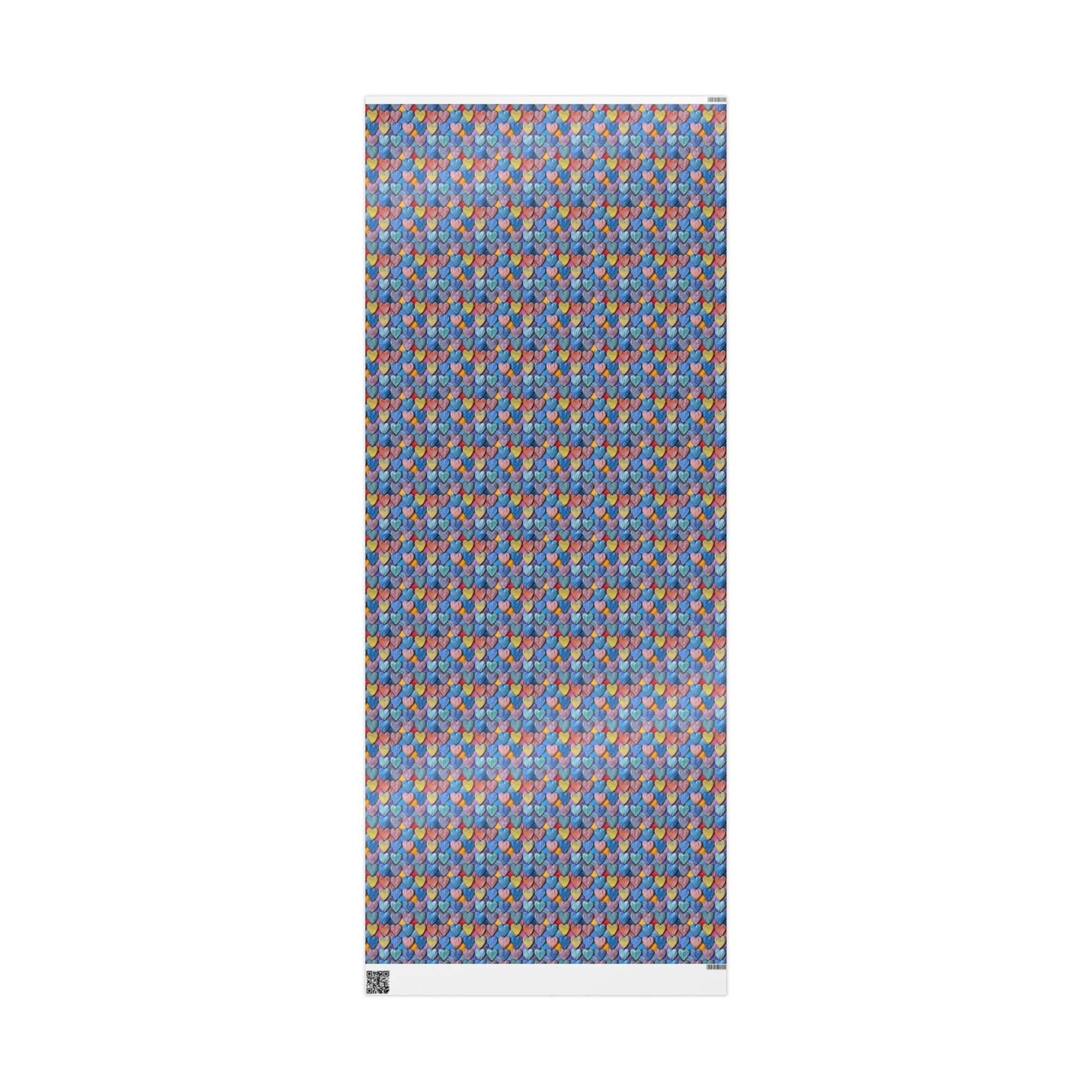 Color Pop Leather Hearts Wrapping Paper