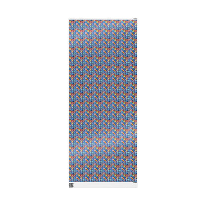 Color Pop Leather Hearts Wrapping Paper