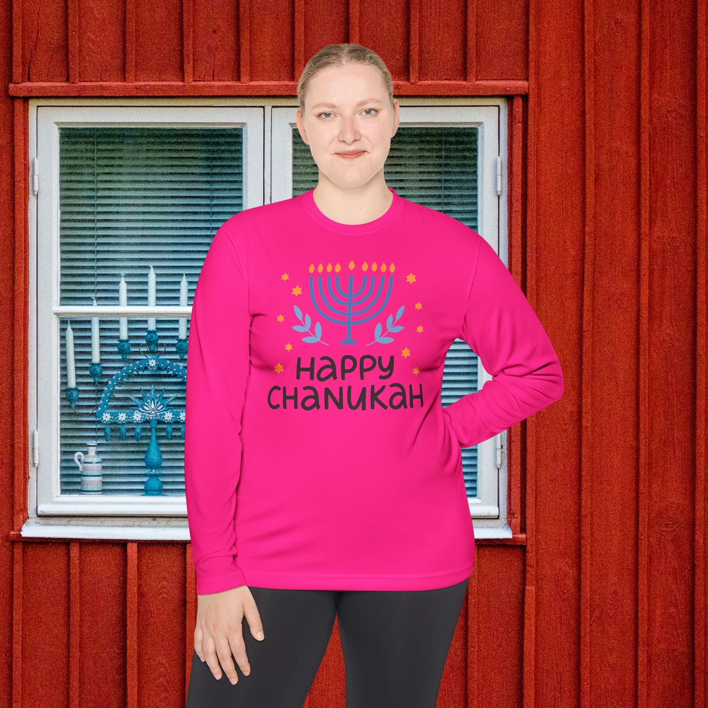 Happy Chanukah Adult Long Sleeve Tee