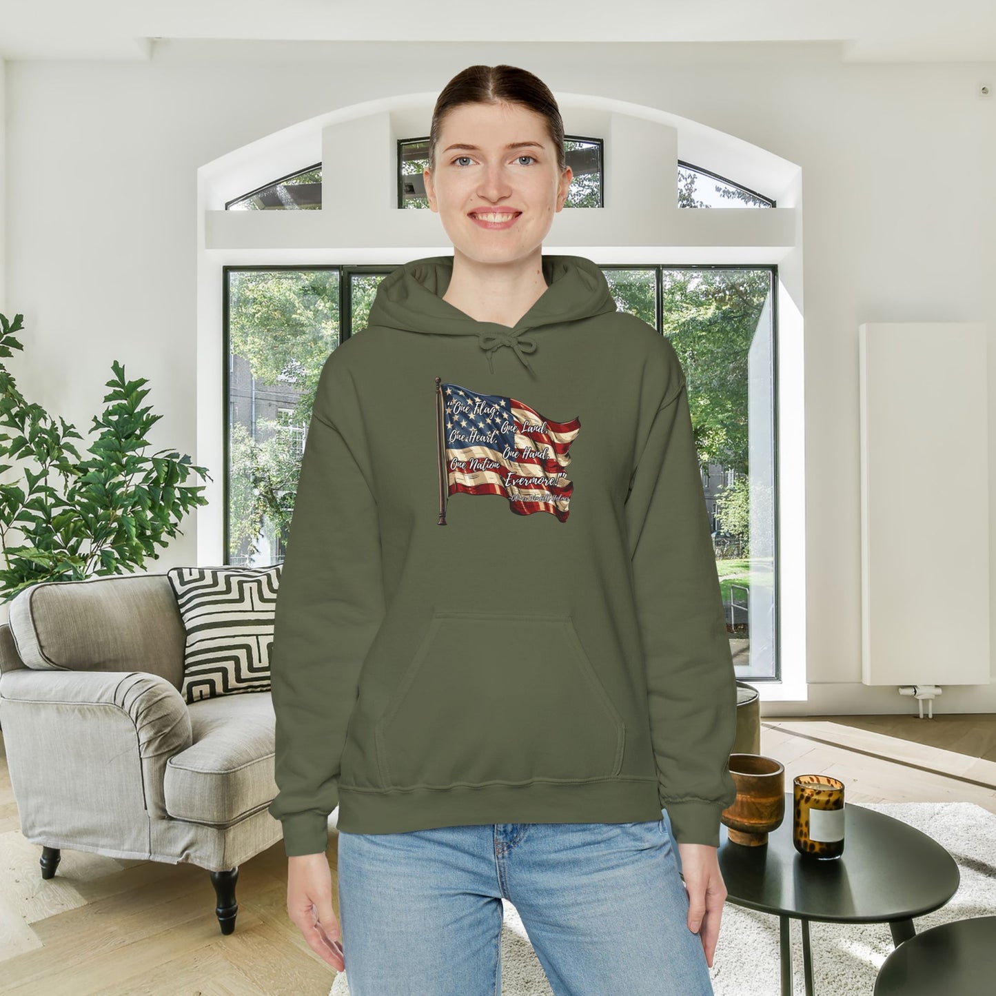 One Flag One Land One Nation Evermore Heavy Blend™ Hooded Sweatshirt