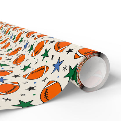 Touchdown Stars Wrapping Paper