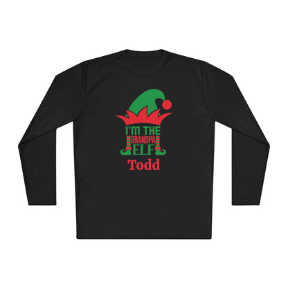 I'm The Grandpa Elf Personalized Adult Long Sleeve Tee