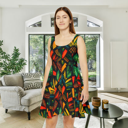 Kujichagulia Waves Women's Skater Dress