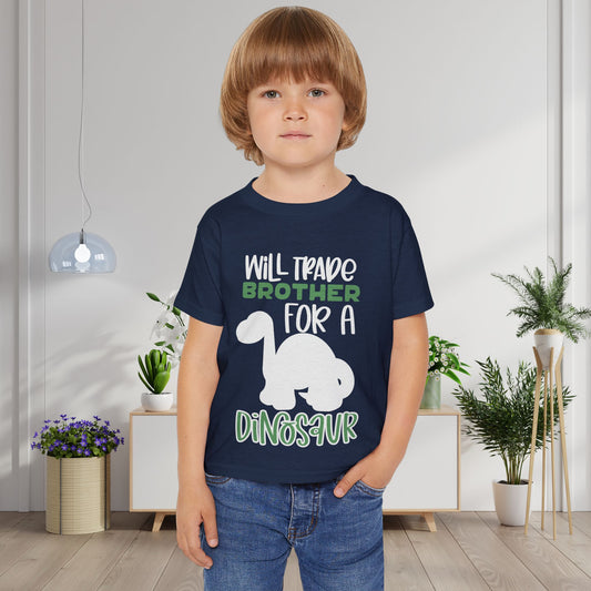 Will Trade Brother For A Dinosaur Heavy Cotton™ Toddler T-shirt
