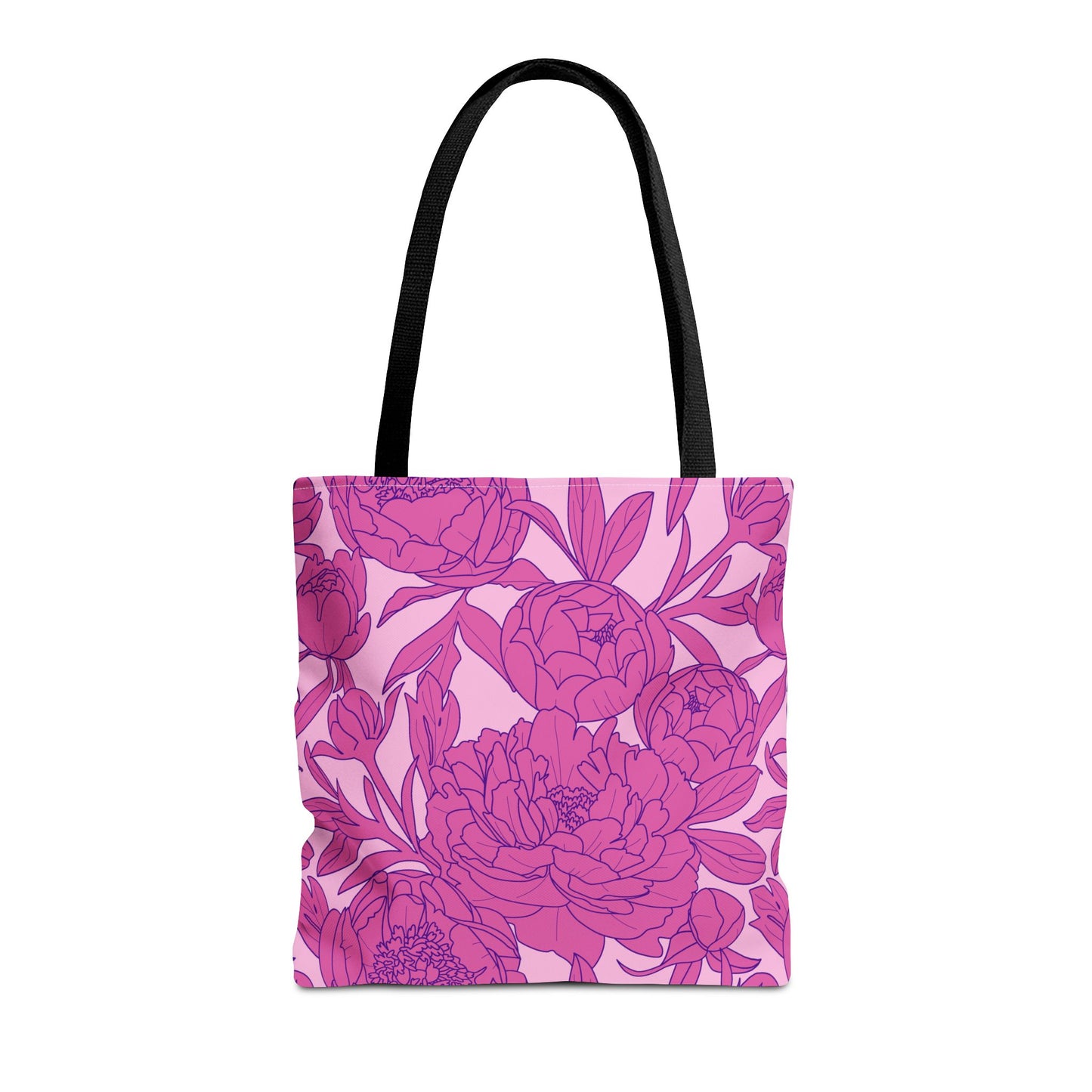 Blush Peony Garden Canvas Tote Bag
