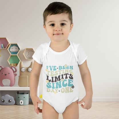 I've Been Testing Limits Since Day One Infant Baby Rib Bodysuit