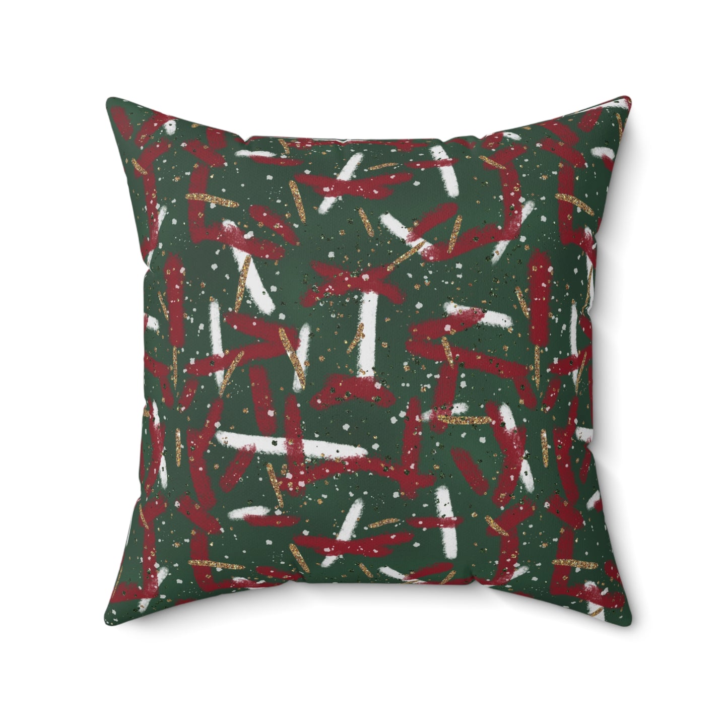 Holiday Brushstrokes Throw Pillow