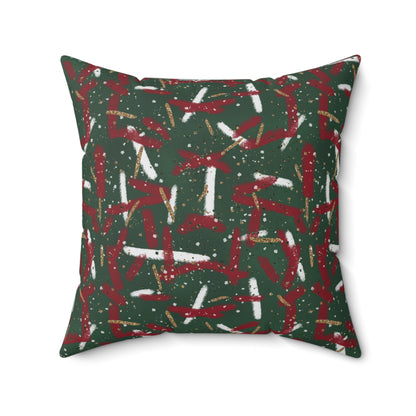Holiday Brushstrokes Throw Pillow