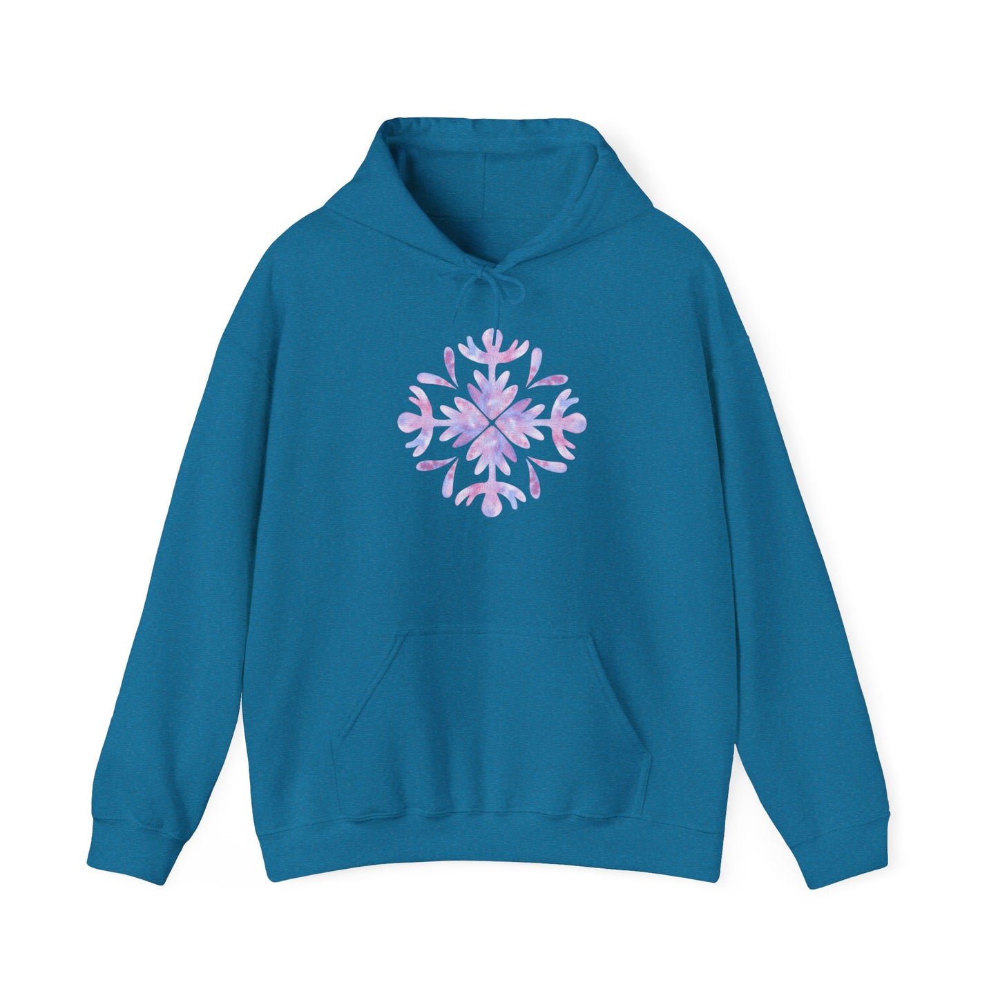 Large Snowflake 3 Adult Heavy Blend™ Hooded Sweatshirt