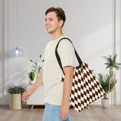 Midnight Ember Harlequin Canvas Tote Bag
