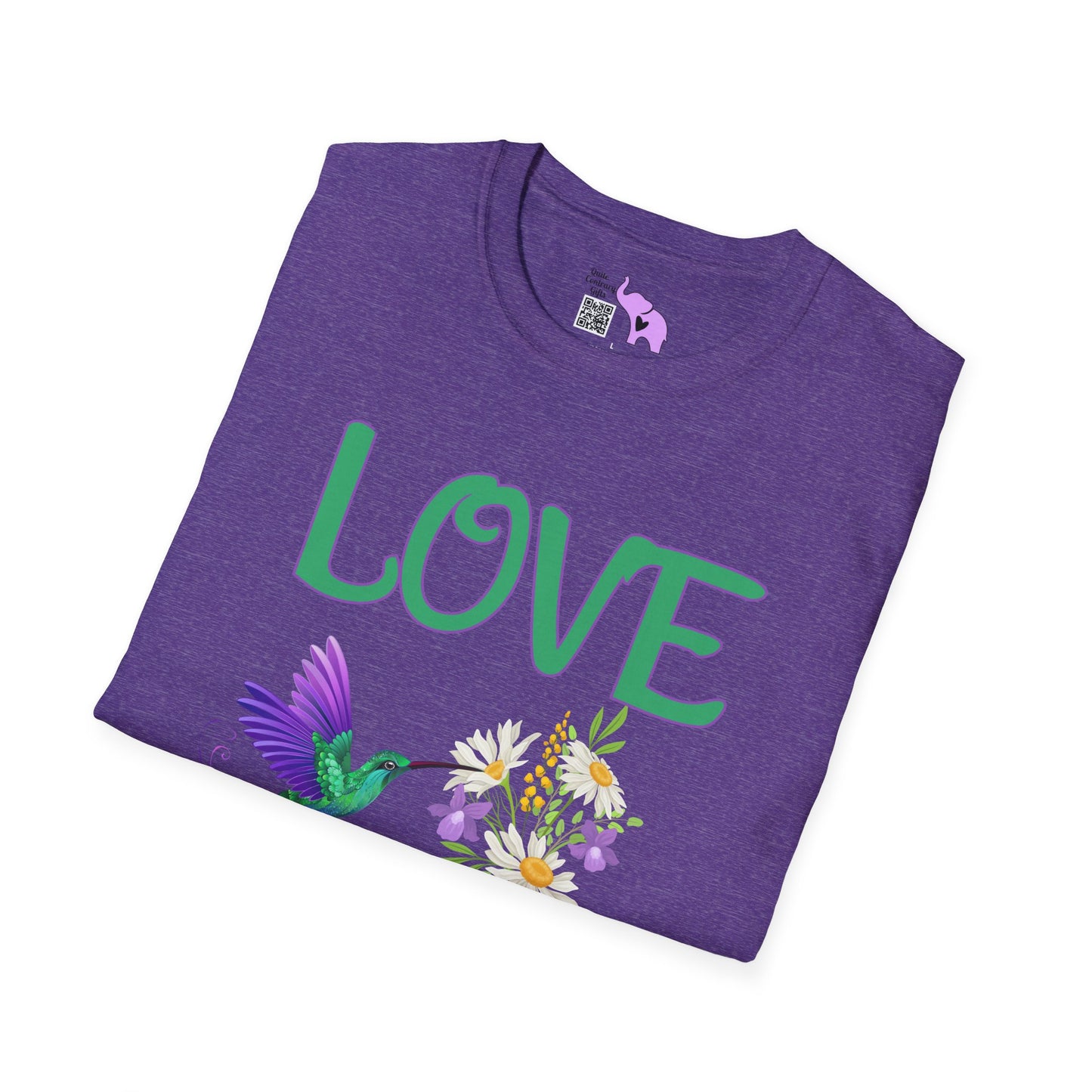 Love Yourself w/Hummingbird Adult T-shirt