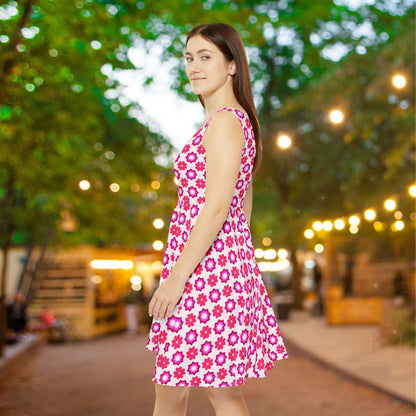Rosy Star Garden Women's Skater Dress