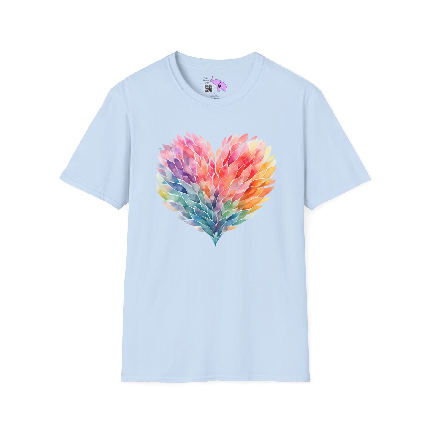 Feathery Heart Adult T-shirt