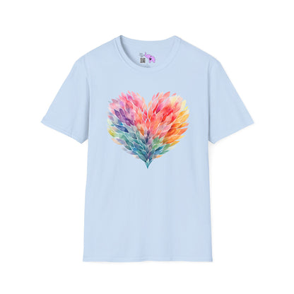 Feathery Heart Adult T-shirt