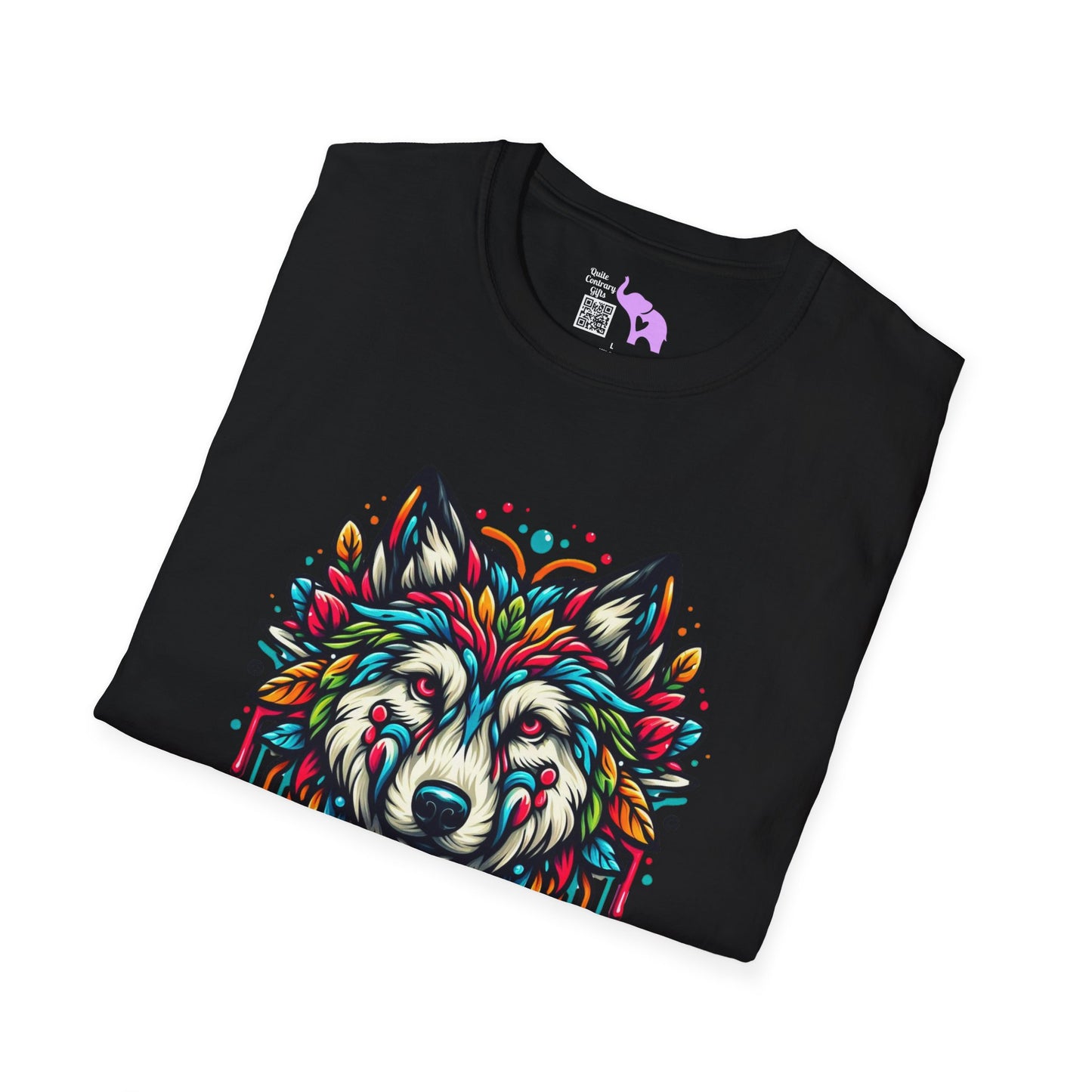Colorful Wolf 2 Adult T-shirt