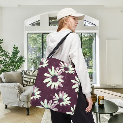 Purple Tide Petals Canvas Tote Bag
